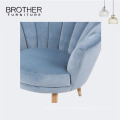 Canapé inclinable en tissu populaire mis canapé de réception bleu moderne